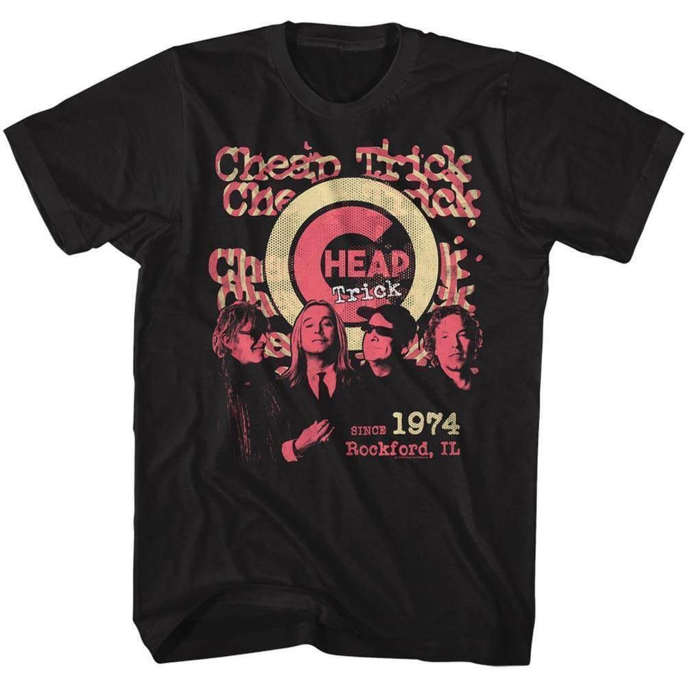 Cheap Trick Since 1974 Black Adult T Shirt